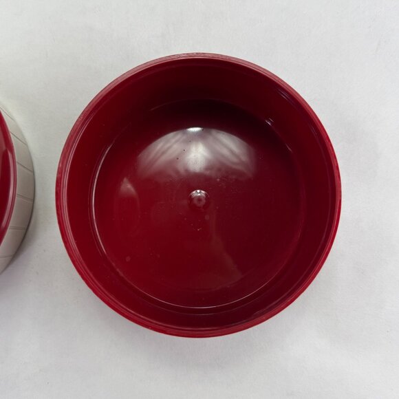 Vintage Thermos King Seeley Hot Cold Vacuum Bottle Red Tan - Picture 12 of 16